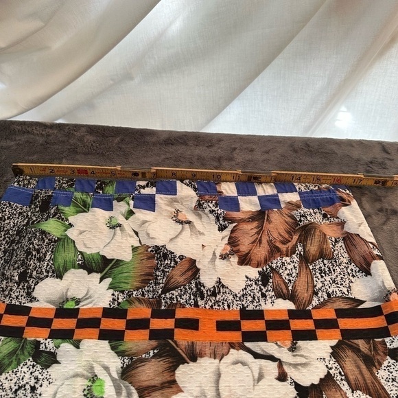 TOPSHOP floral checkered‎ skirt, size 10   #s1109 - Picture 2 of 8